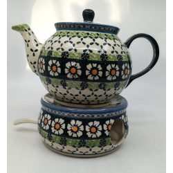 Komplet czajnik z podgrzewaczem