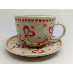 Komplet kubek Jumbo + spodek