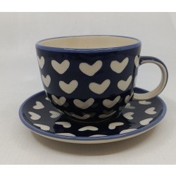 Komplet kubek Jumbo + spodek