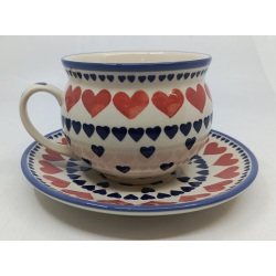 Komplet  kubek max z talerzykiem