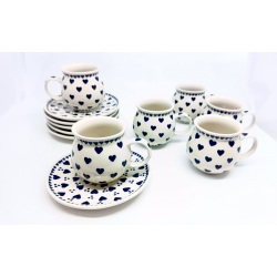 Komplet kubków i spodków
