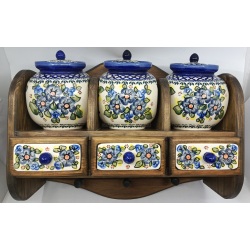 Półka kuchenna + pojemniki na produkty sypkie