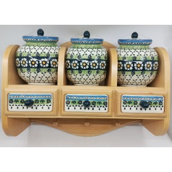 Półka kuchenna + pojemniki na produkty sypkie