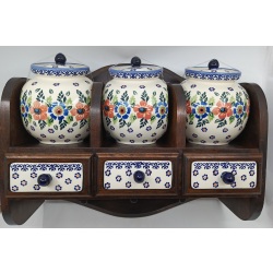 Półka kuchenna + pojemniki na produkty sypkie