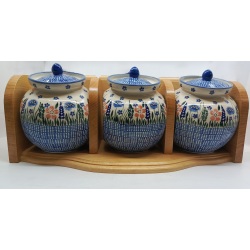 Półka kuchenna + pojemniki na produkty sypkie